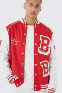 Chaqueta Varsity de Invierno para Hombre, de Lana y Piel de Oveja, Resistente al Viento, Personalizada con Letras Bordadas, Estilo Urbano, Talla Grande - Product Image 4