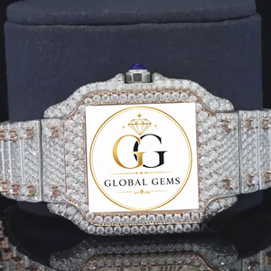 Export Quality Luxury Silver Fully White Iced Out Diamond Watch for Men and Women Available for Export Price from India - Product Image 2