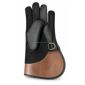 Guantes de Cetrería de Doble Capa de Cuero Vacuno Personalizables de 30 cm de Largo, Duraderos, Suaves, Ecológicos, Lisos, para las Cuatro Estaciones - Product Image 1