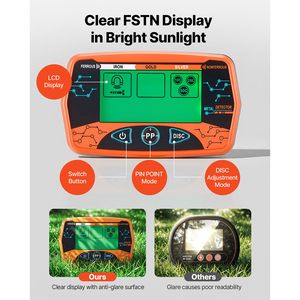 Professionale # # # # Alta Precisione # # # # Impermeabile IP68 # # # # Rilevatore di Metalli in Acciaio # # # # Display LCD # # # # Cuffie - Product Image 4