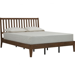 Base de Cama Moderna de Madera de Pino Sólido, Color Marrón, Tipo Plataforma, para Dormitorio, Muebles para el Hogar - Product Image 1
