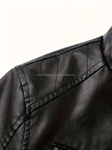 Veste de mode en cuir véritable à fermeture éclair personnalisée pour hommes de bonne qualité à des tarifs de gros Veste en cuir de couleur personnalisée pour hommes - Product Image 2