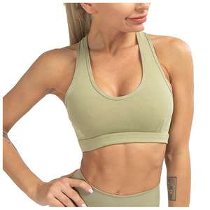 Sujetador deportivo de yoga de alta calidad para mujer, nuevo top corto de fitness transpirable, a prueba de golpes, con efecto push-up, ropa de entrenamiento, ropa de gimnasio, sujetadores deportivos lisos. - Product Image 1