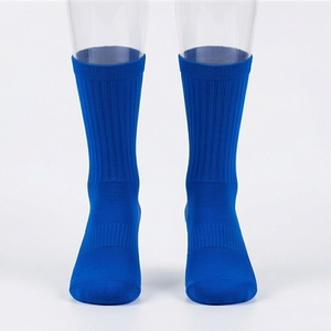 Blue Crew <b>Socks</b> Solid Color Knitted Breathable Casual Daily Wear Adult Regular Style - Product Image 1