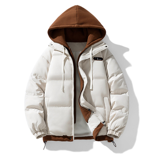 Chaqueta Acolchada con Capucha para Invierno, Unisex, Gruesa, de Algodón y Poliéster, Resistente al Viento, con Cierre, Informal, Holgada - Product Image 4
