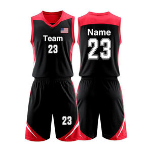 Uniformes de basketball en polyester personnalisés pour hommes, maillots et shorts à séchage rapide, résistants à la décoloration, uniformes d'entraînement et de match par sublimation pour équipes - Product Image 5