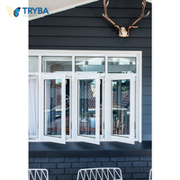 Estándares de Australia y EE. UU. Manivela abatible rotura térmica Ventana de triple acristalamiento de aluminio