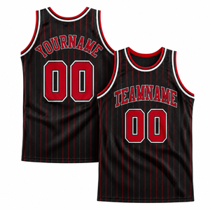 Maillot de basket-ball personnalisé à rayures vintage pour hommes, uniforme d'équipe rétro sublimé, léger et respirant, nom et numéro personnalisés - Product Image 1