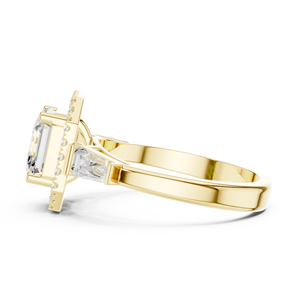 Anillo de Compromiso y Boda de Lujo para Mujer, Diseño Exclusivo, Oro Sólido de 14k, Certificado IGI, Diamante Cultivado en Laboratorio de 2 Quilates, Corte Asscher, Claridad E, VS1 - Product Image 4