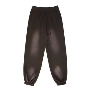 Pantalon de jogging évasé ample délavé à l'acide et effet soleil décoloré pour homme, style streetwear décontracté et confortable, collection 2026 - Product Image 2