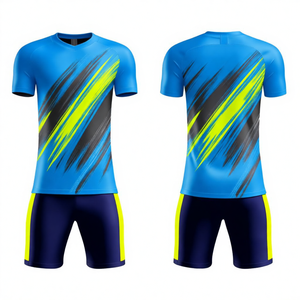 ชุดฝึกซ้อมฟุตบอล ดีไซน์ใหม่ ชุดกีฬามืออาชีพ เสื้อและกางเกงขาสั้น คุณภาพสูง ออกแบบขนาดได้ตามต้องการ - Product Image 2
