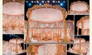 Mandap Avni para Ceremonia de Boda India, Decoración de Mandap de Ensueño para Boda en Destino, Decoración para Boda India en Dallas, EE. UU. - Product Image 6