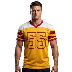Men Sportswear American Football Jersey American Football Jersey Custom Name Number Short Sleeve Men's American Football Jersey - Product Image 1