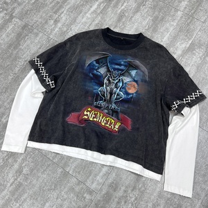 T-shirts Boxy en Coton Épais Personnalisables pour Hommes – Qualité Supérieure, Effet Délavé Vintage, Double Couche, Manches Longues - Product Image 1