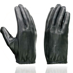 Gants en cuir pour hommes Samroz Sports, gants de moto légers avec poignet court - Product Image 4
