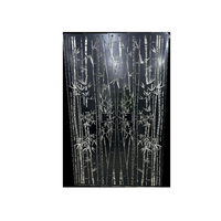 Panneau décoratif d'extérieur en métal découpé au laser, motif fougères et pétales, pour jardin, écran d'intimité en acier