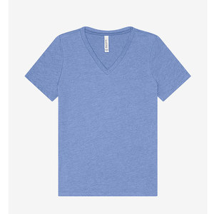 T-shirts personnalisés pour femmes, impression sérigraphique, mélange de coton CVC doux, légers, blancs, t-shirts d'été pour femmes - Product Image 4