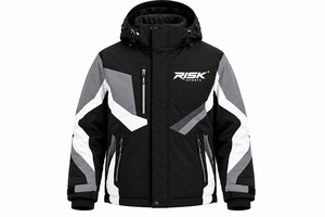 Chaqueta de Esquí Impermeable Negra con Cierre de Cremallera, Chaqueta de Invierno con Capucha, Abrigo para Exteriores con Panel Reflectante, Ropa de Invierno para Hombre - Product Image 2