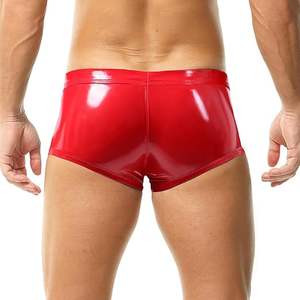 <b>Leather</b> Fasion Gay <b>Underwear</b> Thin Black Shorts Hot M-2XL Comfortable Men New Panties - Product Image 2