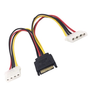 <span class=keywords><strong>SATA</strong></span> 15 broches mâle <span class=keywords><strong>vers</strong></span> double 4 broches <span class=keywords><strong>Molex</strong></span> LP4 <span class=keywords><strong>femelle</strong></span> IDE disque dur <span class=keywords><strong>adaptateur</strong></span> secteur câble convertisseur pour IDE HDD DVD - Product Image 2