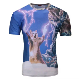 T-shirt personnalisé pour hommes, coupe ajustée, élasthanne/polyester tricoté, séchage rapide, respirant, léger, impression personnalisée de haute qualité, logo à l'avant - Product Image 4