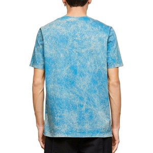 T-shirt vintage tie-dye délavé à l'acide pour homme, coupe oversize, avec impression DTG et effet délavé - Product Image 2