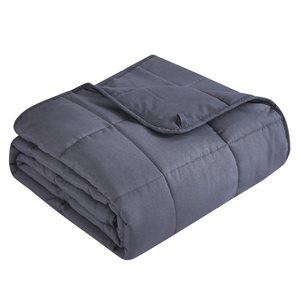 Couverture lestée matelassée, couleur unie gris, garnissage polyester, thérapie, usage domestique, quatre saisons, style simple, lavable en machine - Product Image 1