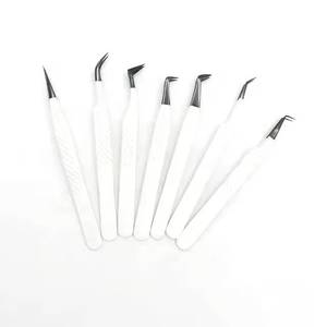 Ensemble de pinces à cils en acier inoxydable de précision, pointe lisse, pour outils d'extension de cils - Product Image 6