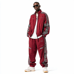 Men <b>Jogger</b> Sublimation Tracksuits Winter Street Zipper Sublimation Hoodie <b>Jogger</b> Print Sweatpants Set OEM Sublimation Tracksuit - Product Image 4