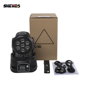 ไฟดิสโก้ SHEHDS 6in1 RGBWAUV สำหรับดีเจ ระบบ DMX512 มินิ LED Moving Head สำหรับ KTV คลับ บาร์ - Product Image 6