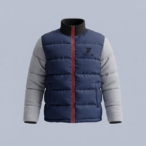Chaqueta Acolchada para Hombre, Corte Regular, Cierre Completo con Cremallera, Resistente al Viento, para Invierno, Colores Sólidos, Nueva Llegada, Precio Razonable, Manga Larga - Product Image 2