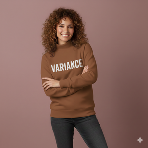 Sudadera de cuello alto marrón para mujer con estampado variado, corte regular, manga larga, de algodón tejido, para otoño - Product Image 1