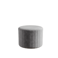 Pouf de salon rond haut de gamme personnalisé, tabouret rembourré et capitonné, meuble moderne, ottoman en tissu