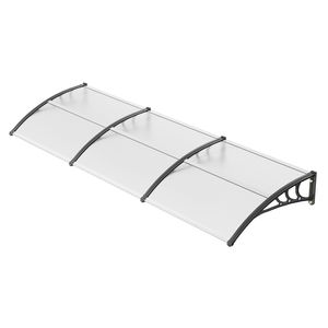 Tenda da Sole per Esterni 38'' x 117'' UF50+ in Policarbonato per Porte e Finestre, Tettuccio Parasole per Patio - Product Image 1