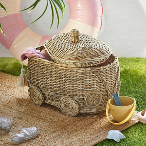 Innovative Rattan Car Shape <b>Toy</b> <b>Storage</b> <b>Basket</b> Handmade Modern Kids Vehicle Shape Wicker <b>Storage</b> <b>Basket</b> - Product Image 1