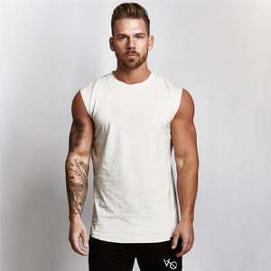 <b>Men's</b> <b>White</b> Sleeveless Tank Top O-Neck Solid Knitted Casual <b>Vest</b> For Daily Wear - Product Image 1