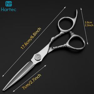 Ciseaux de coiffure ergonomiques en acier inoxydable de qualité professionnelle, pour droitiers, avec poignée confortable, couleur violette, coupe parfaite à chaque fois - Product Image 4