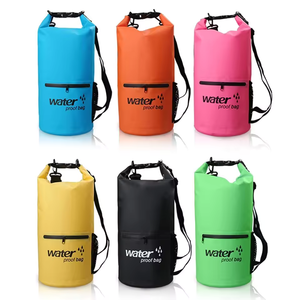 Orange Waterproof Dry Bag PVC <b>Roll</b> <b>Top</b> <b>Backpack</b> 10L 20L Outdoor Kayaking Swimming Hiking Pack - Product Image 3