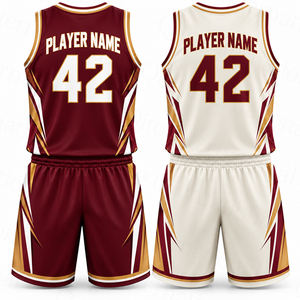 Ensemble maillot et short de basketball personnalisé avec nom d'équipe, coupe athlétique, uniforme de basketball réversible, équipe universitaire de basketball - Product Image 3