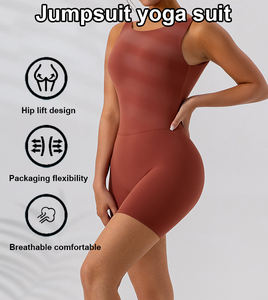 Combinaison de sport respirante sans manches pour femme, dos nu en V, idéale pour la course et l'entraînement - Product Image 6