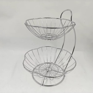 Factory Direct Supply Modern Metal <b>Wire</b> Fruit Basket Hanging Hook Bowl Storage For Kitchen Food Holder - Product Image 3