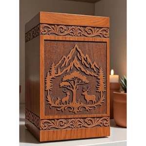 Wooden Urn for Ashes Export Quality Supplier Wooden Urn with Custom Branding for Wholesale urn by AYAANS - Product Image 6