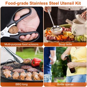 Kit di utensili da campeggio da 19 pezzi, pentole portatili per barbecue all'aperto - Product Image 2