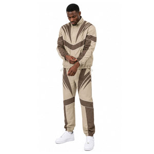 Dtf Printing Zipper <b>Jacket</b> <b>Trouser</b> 100% Cotton Lining Design Slim Fit Heavyweight Eco-Friendly <b>Waterproof</b> Windbreaker Tracksuit - Product Image 4