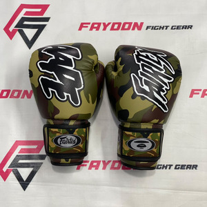 Echte Rindsleder Fairtex x AAPE Limited Edition Camo Boxhandschuhe OEM Maßanfertigung mit Klettverschluss Professionelle Muay Thai Handschuhe - Product Image 1