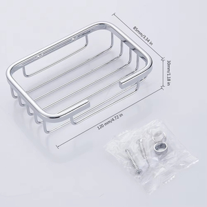 Professional Soap Dishes Stainless Steel Wall-Mounted <b>Shower</b> Soap Holder Fashion Bathroom <b>Storage</b> Box Container Top Good Quality - Product Image 3
