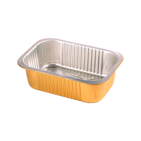Barquette rectangulaire en aluminium de 31 oz pour ailes de poulet barbecue avec couvercle en PET, compatible four, qualité alimentaire