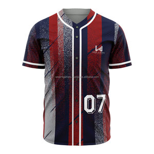 เสื้อเจอร์ซีย์เบสบอลกระดุมสั่งทำ3D สีล้วนขนาดพลัสไซส์ - Product Image 4