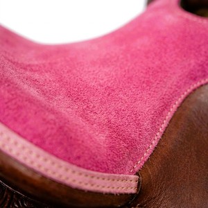 Selle de cheval rose à fleurs, style western, brodée de strass, pour l'entraînement équestre - Product Image 6