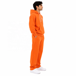 Sudadera con capucha de moda para hombre, de algodón y forro polar, estilo chándal, con hombros caídos, para correr, con bolsillo delantero, estilo urbano, OEM ODM al por mayor - Product Image 2